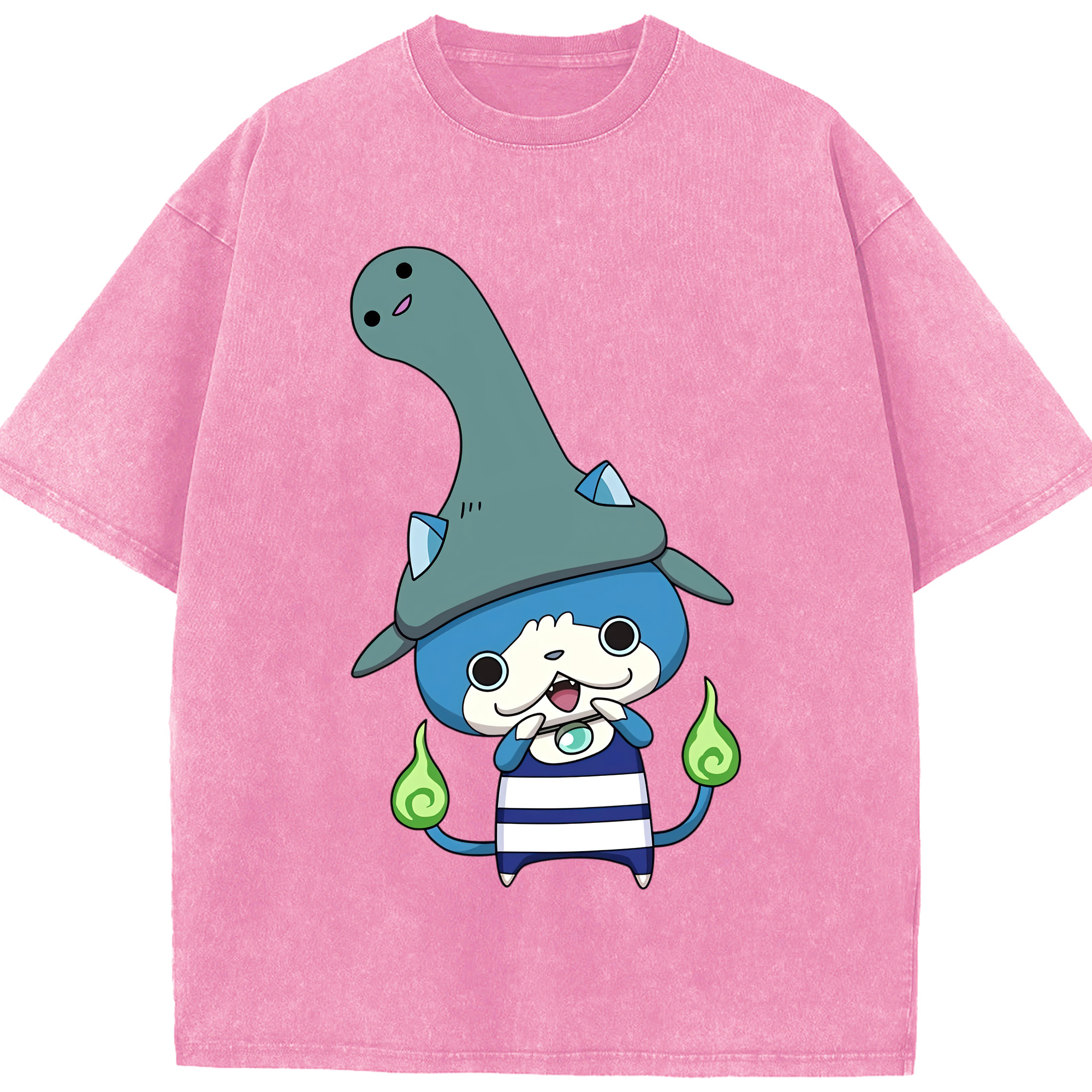 （画像用） 妖怪ウォッチ Yo-kai Watch 綿100% ヴィンテージ風 半袖Tシャツ（フロントプリント）